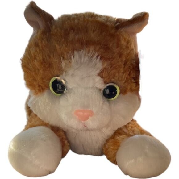 Aurora Chester Orange and White Kitty Cat Plush Stuffed Animal Toy - Picture 1 of 7